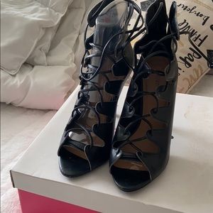 Black booties open toe